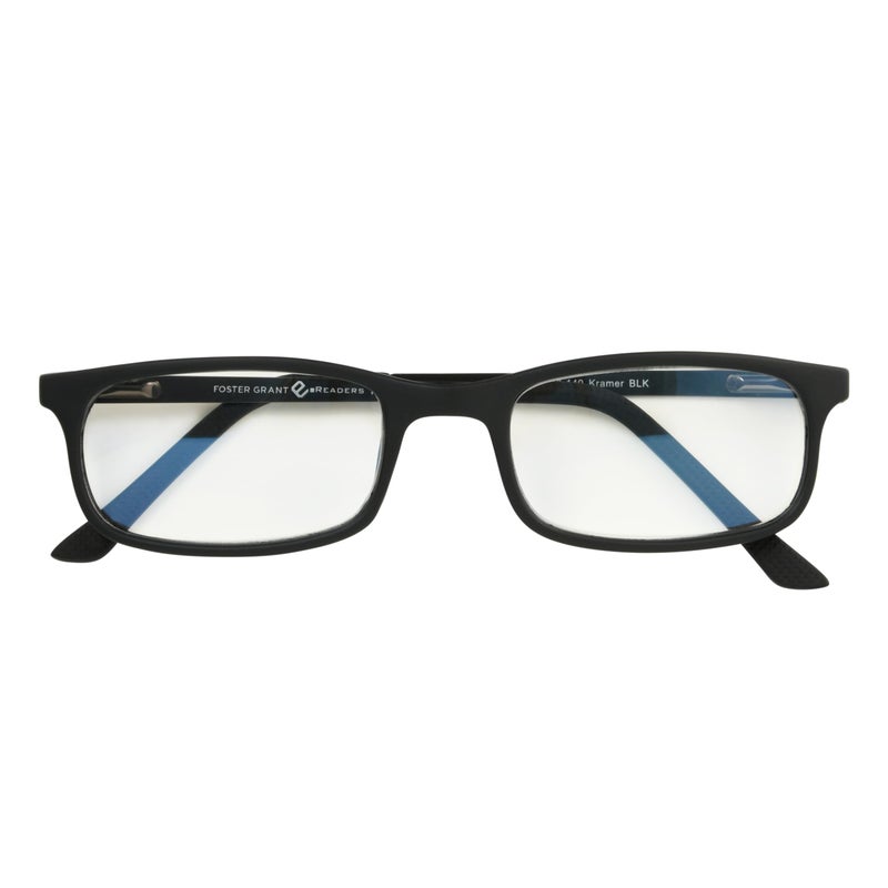 Foster Grant mens Kramer E.readersÃ‚â„¢ Glasses Reading Glasses, Matte Black/Transparent, 51 mm US - Image 3